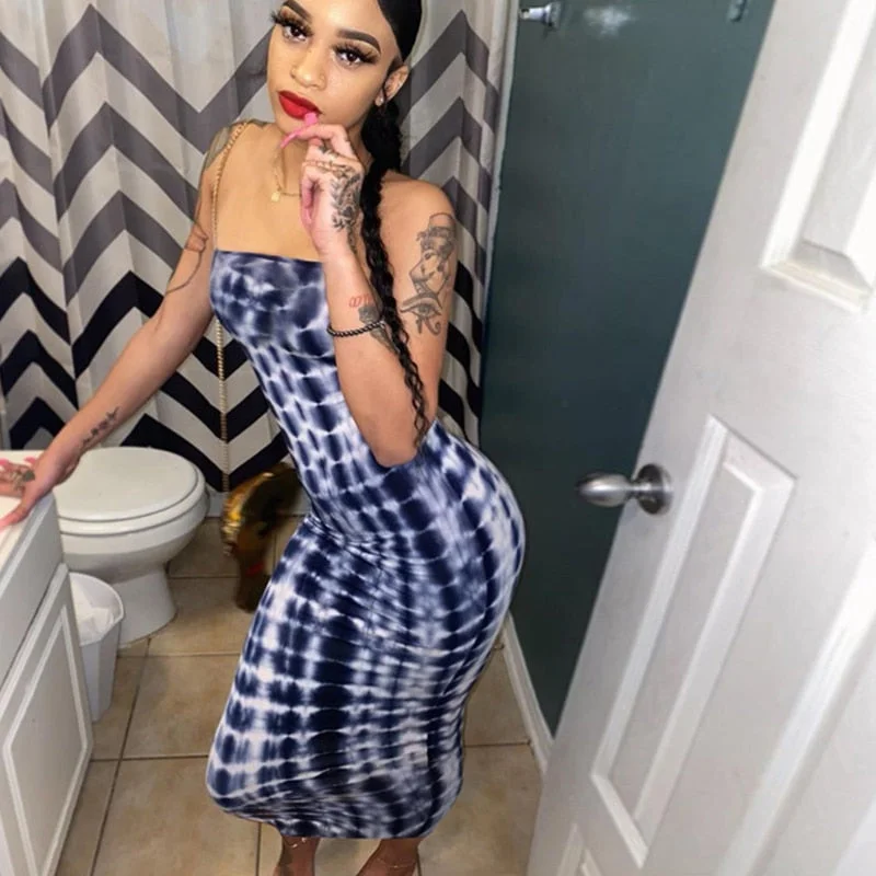 strapless navy blue