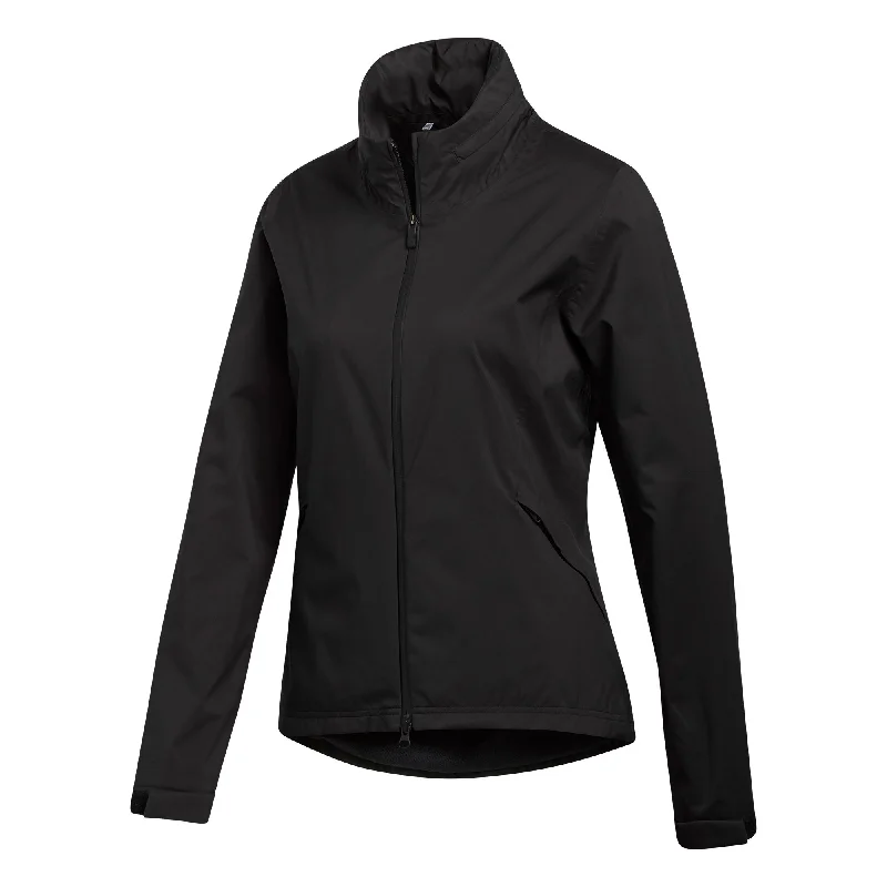 Adidas Rain.Rdy Black Womens Golf Jacket Faux Fur Fabric Real Fur Fabric Shearling Fabric