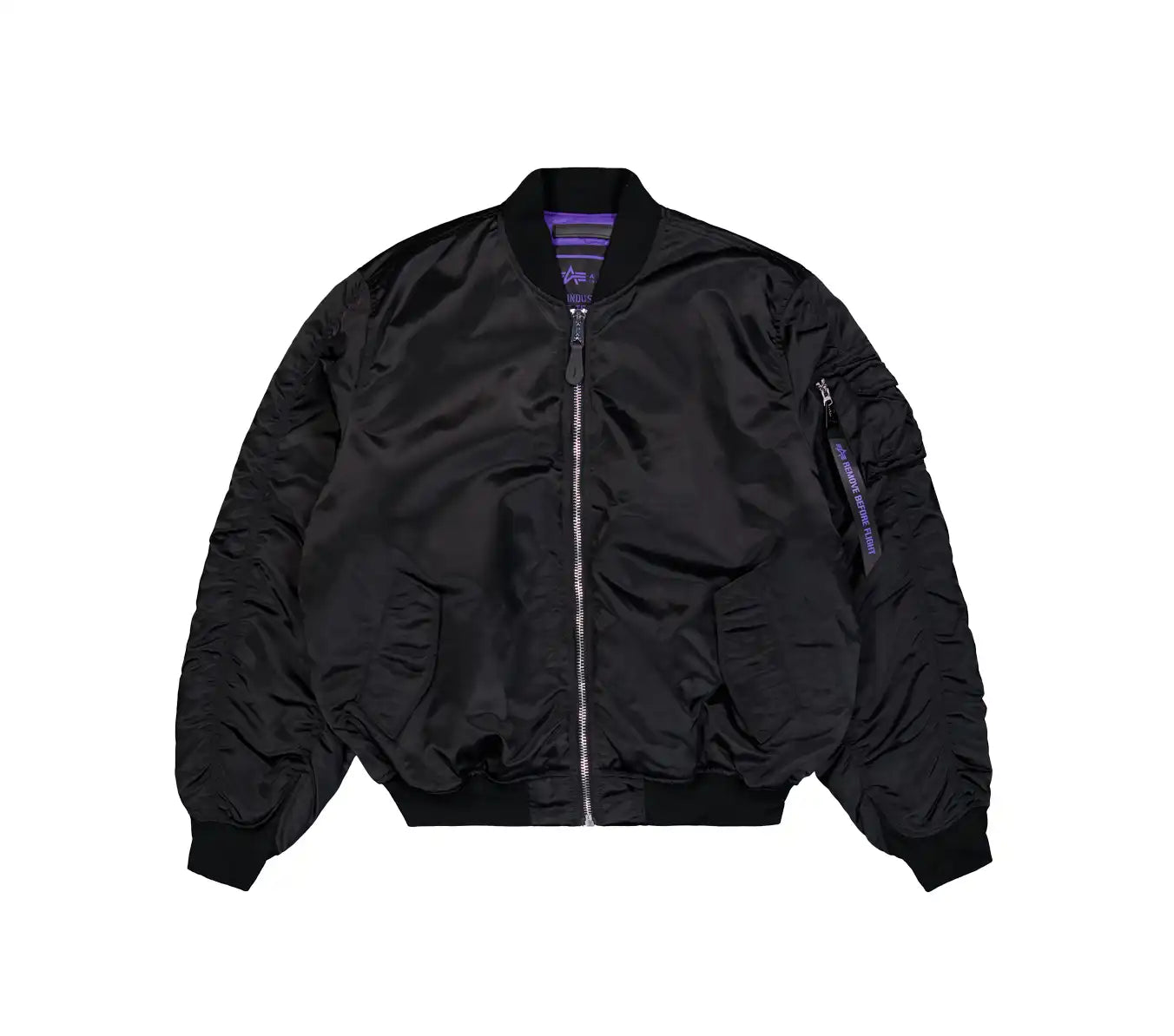 Alpha Industries UV MA-1 Bomber Jacket - Black Satin Jacket Silk Jacket Chiffon Jacket Alpha Industries UV MA-1 Bomber Jacket - Black Satin Jacket Silk Jacket Chiffon Jacket