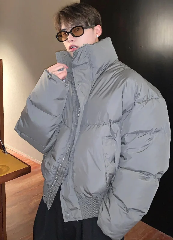 Arjun Solid Color Zip Up Long Sleeve Turtleneck Puffer Jacket Stand-Up Collar Roll-Neck Collar Turtle Neck Arjun Solid Color Zip Up Long Sleeve Turtleneck Puffer Jacket Stand-Up Collar Roll-Neck Collar Turtle Neck