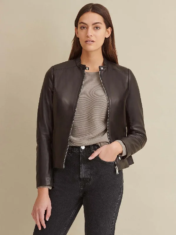 Classic Scuba Leather Jacket For Womens V-Neck Jacket Boat Neck Jacket Square Neck Jacket