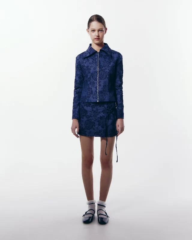 Denim Jacquard Jacket Anorak Shell Jacket Lightweight Jacket