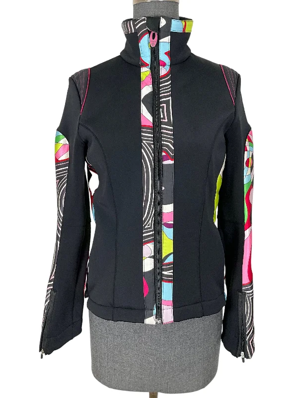 Emilio Pucci Ski Jacket Size S Print Jacket Jacquard Jacket Embroidered Jacket