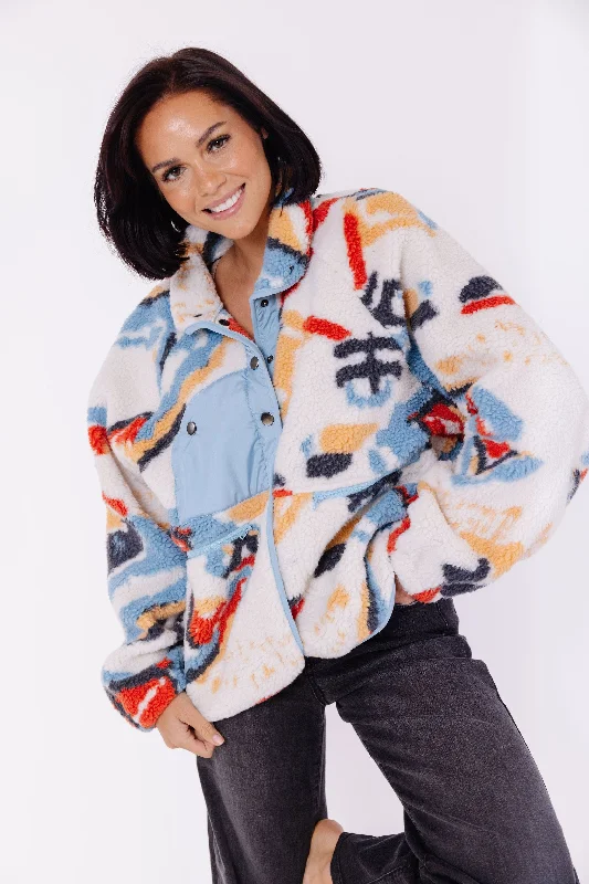 Franklin Jacket in Cream Zippered Jacket Buttoned Jacket Snapped Jacket