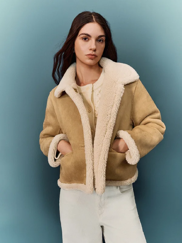 Fur Loose Jackets V-Neck Jacket Boat Neck Jacket Square Neck Jacket