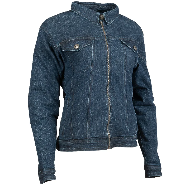 Heart & Soul™ Denim Jacket Elasticated Jacket Padded Jacket Insulated Jacket