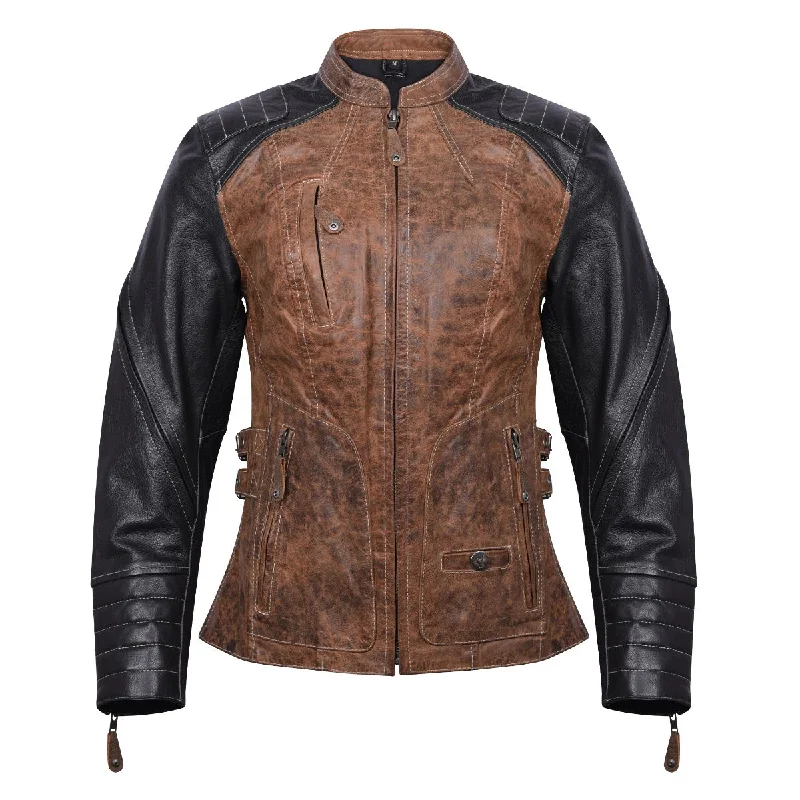 HML639 Ladies High Mileage Black and Brown Jacket Rayon Jacket Velvet Jacket Corduroy Jacket