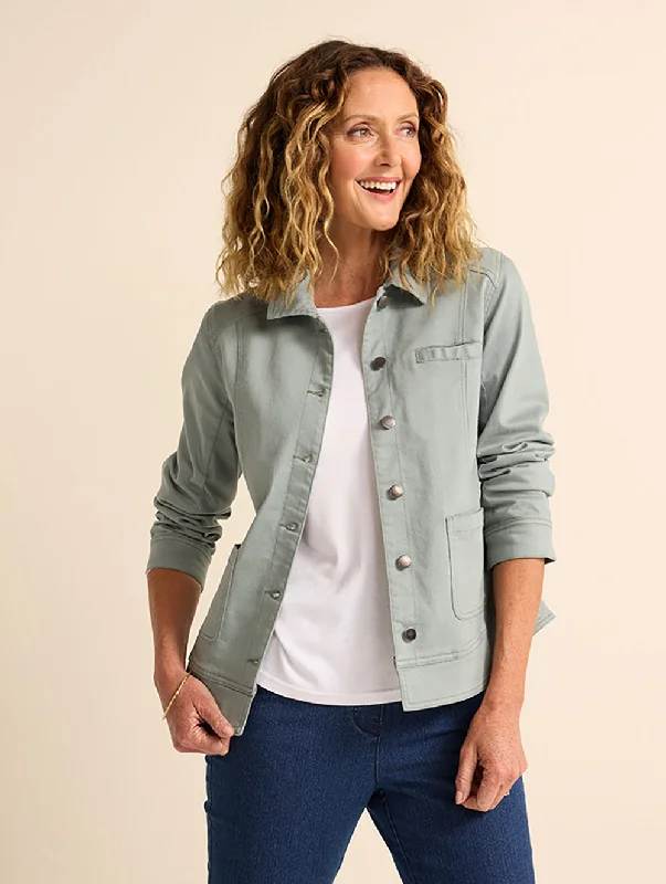 Intense Denim Collar Jacket Cardigan Sweater Pullover