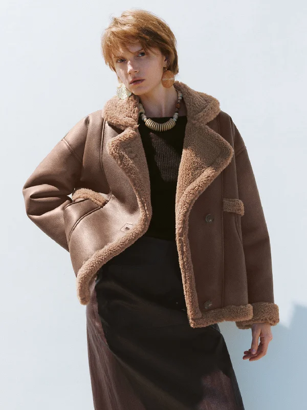 Leather Shearling Jackets Anorak Shell Jacket Lightweight Jacket