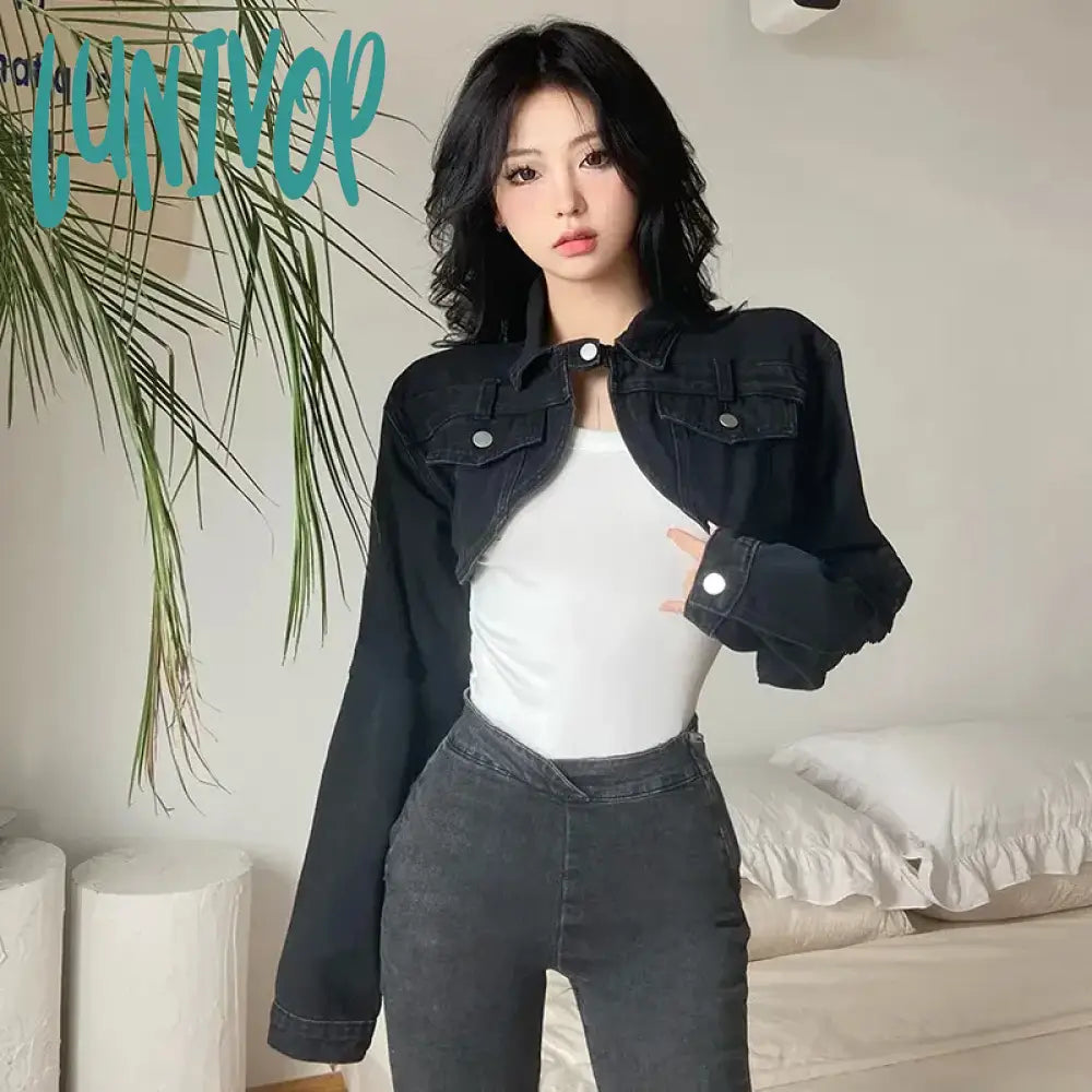 Lunivop Cropped Denim Jackets Women Y2K Slim Jeans Short Outwear Bf Streetwear Harajuku Vintage Korean Single Button Casual Coats Print Jacket Jacquard Jacket Patchwork Jacket Lunivop Cropped Denim Jackets Women Y2K Slim Jeans Short Outwear Bf Streetwear Harajuku Vintage Korean Single Button Casual Coats Print Jacket Jacquard Jacket Patchwork Jacket