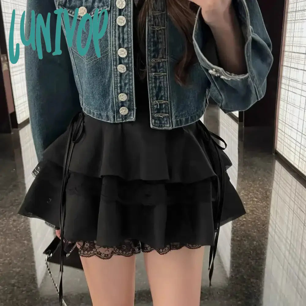 Lunivop Korean Fashion Women Vintage Chic Blazer Two Pieces Set Casual Loose Jackets Coat Mini Skirts Suit Female Elegant Formal Outfits Front Pockets Side Pockets Patch Pockets Lunivop Korean Fashion Women Vintage Chic Blazer Two Pieces Set Casual Loose Jackets Coat Mini Skirts Suit Female Elegant Formal Outfits Front Pockets Side Pockets Patch Pockets