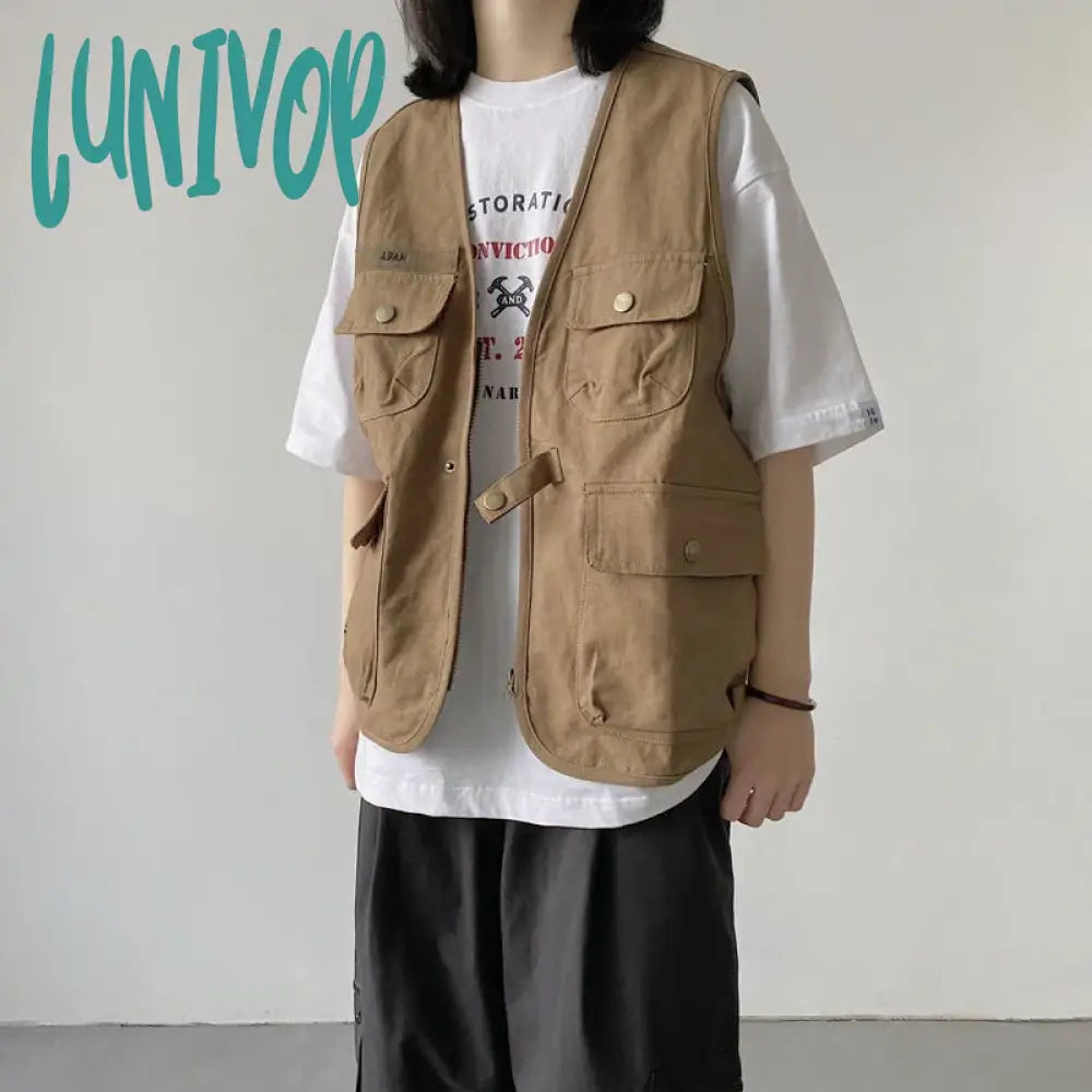 Lunivop Streetwear Cargo Vests Women Button Pocket Sleeveless Loose Jacket Bf Hip Hop Vintage V Neck Chic Casual Tops Thin Coat Tailored Jacket Straight Jacket A-Line Jacket Lunivop Streetwear Cargo Vests Women Button Pocket Sleeveless Loose Jacket Bf Hip Hop Vintage V Neck Chic Casual Tops Thin Coat Tailored Jacket Straight Jacket A-Line Jacket