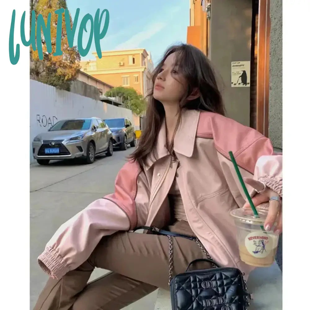 Lunivop Y2K Cropped Pu Leather Jackets Women Streetwear Oversized Patchwork Coat Harajuku Korean Motorcycle Short Outerwear Tops Denim Fabric Leather Fabric Suede Fabric Lunivop Y2K Cropped Pu Leather Jackets Women Streetwear Oversized Patchwork Coat Harajuku Korean Motorcycle Short Outerwear Tops Denim Fabric Leather Fabric Suede Fabric