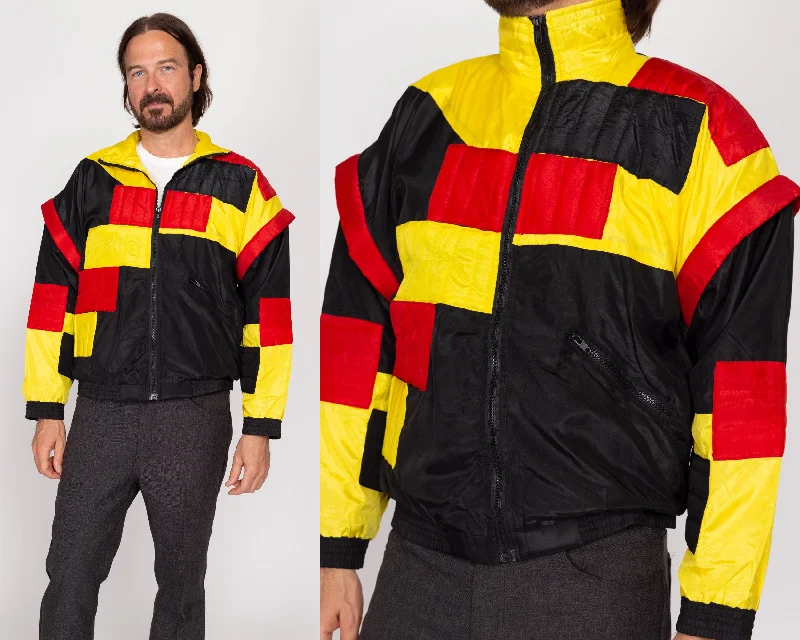 Medium 90s Color Block Zip-Off Sleeve Jacket Tailored Jacket Straight Jacket A-Line Jacket Medium 90s Color Block Zip-Off Sleeve Jacket Tailored Jacket Straight Jacket A-Line Jacket