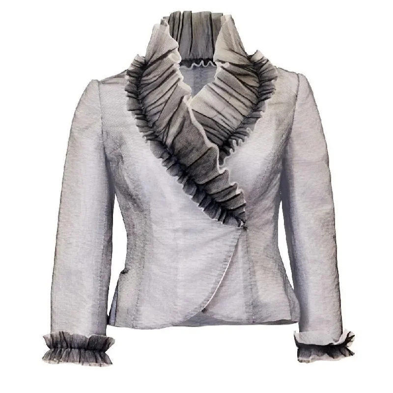 Organza Mesh Jacket Belted Jacket Elasticated Jacket Padded Jacket