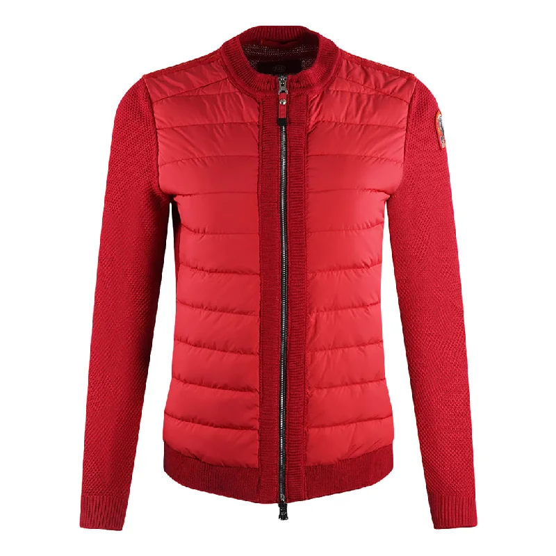 Parajumpers Theresa Unique Red Padded Down Jacket Insulated Jacket Fitted Jacket Loose Jacket