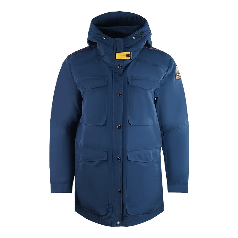 Parajumpers Vicky Estate Blue Jacket Snapped Jacket Toggled Jacket Drawstring Jacket