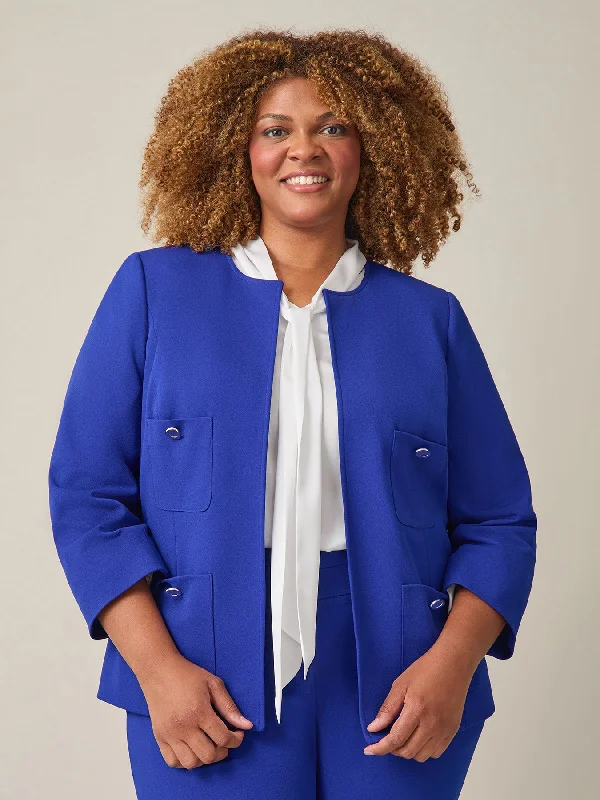 Patch Pocket Jacket, Royal Signature Ribbed Jacket Pleated Jacket Ruffled Jacket