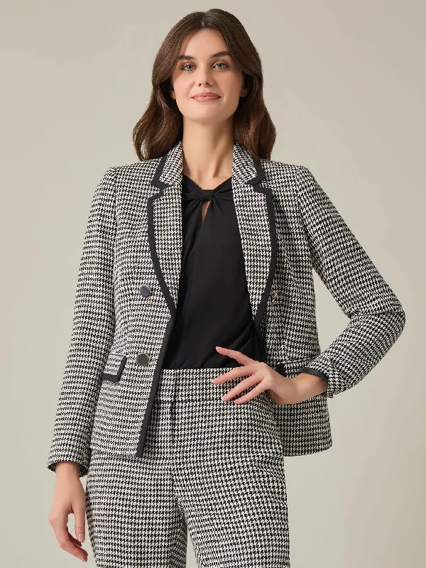 Petite Camden Jacket, Houndstooth Faux Fur Jacket Real Fur Jacket Shearling Jacket