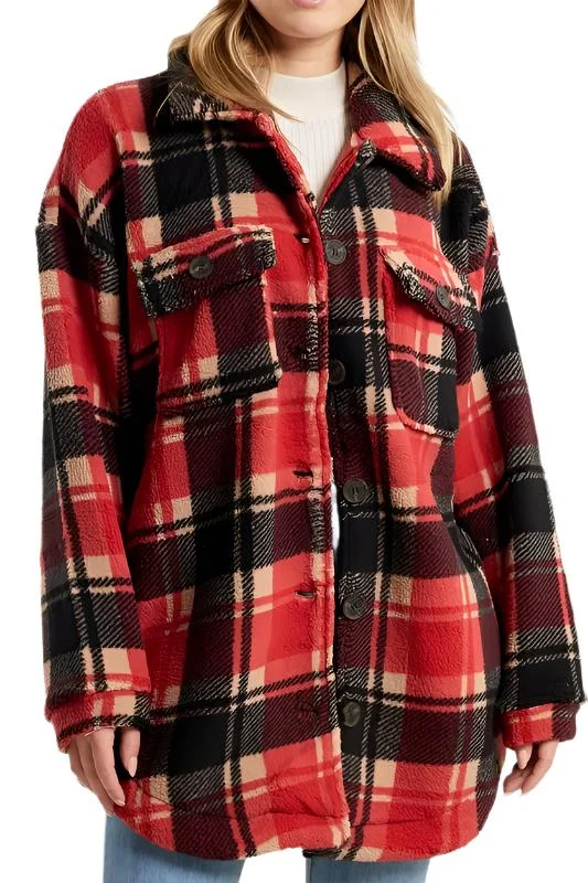 Plaid Fleece Jacket Cotton Fabric Linen Fabric Terry Fabric