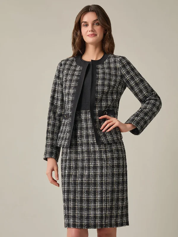 Plus Bradshaw Jacket, Tweed Fleece Jacket Down Jacket Feather Jacket