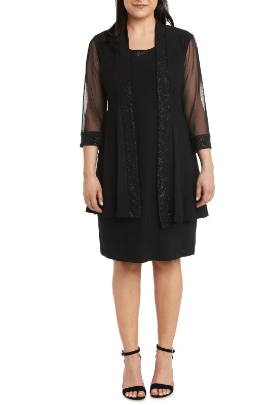 R&M Richards 8993 - Quarter Sleeve Jacket Dress Knit Jacket Woven Jacket Fleece Jacket R&M Richards 8993 - Quarter Sleeve Jacket Dress Knit Jacket Woven Jacket Fleece Jacket