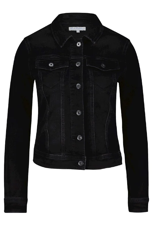 Red Button SRB4125 Jacky Black Denim Jacket Jacket Blazer Coat