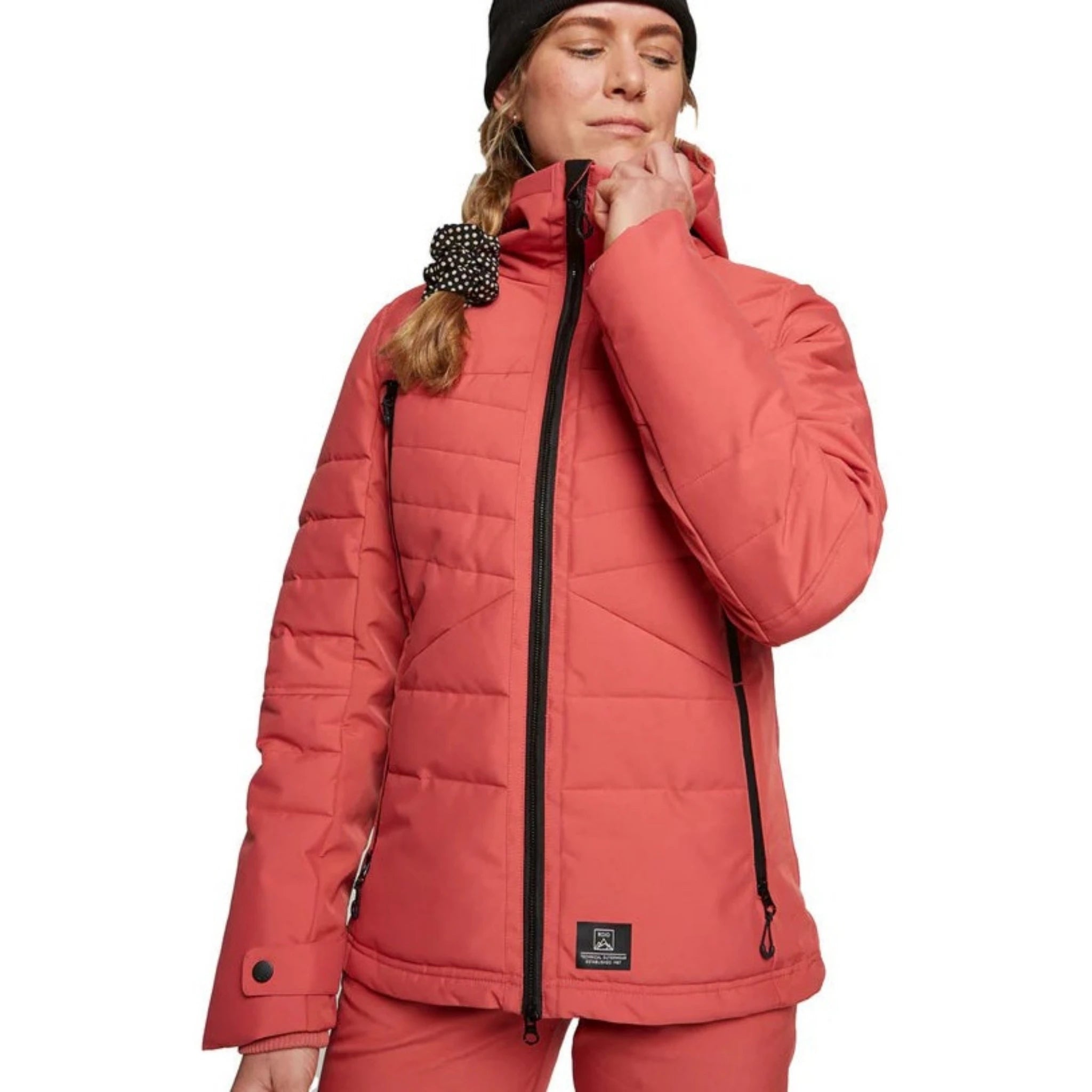 Rojo Women's Sass Snow Jacket - Mineral Red Elasticated Jacket Padded Jacket Insulated Jacket