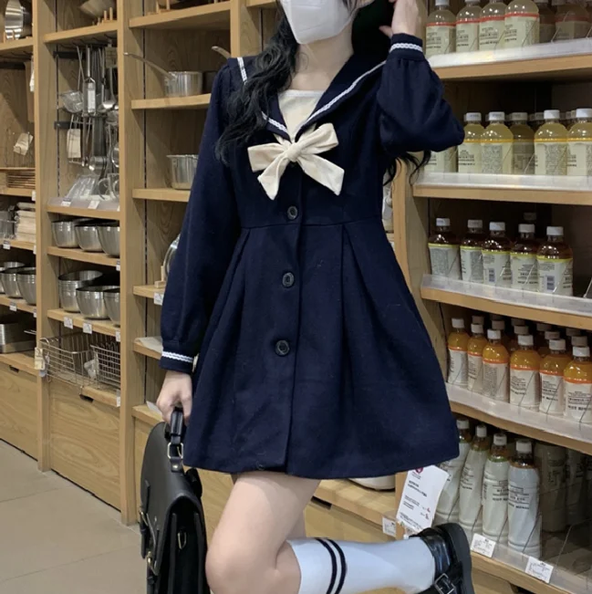 Sailor navy collar jk dress jacket yv30317 Elasticated Jacket Padded Jacket Insulated Jacket Sailor navy collar jk dress jacket yv30317 Elasticated Jacket Padded Jacket Insulated Jacket