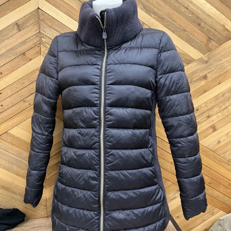 Save The Duck - Women's Puffer Jacket - MSRP $278: Dark Grey-women-LG Trench Coat Raincoat Waterproof Jacket