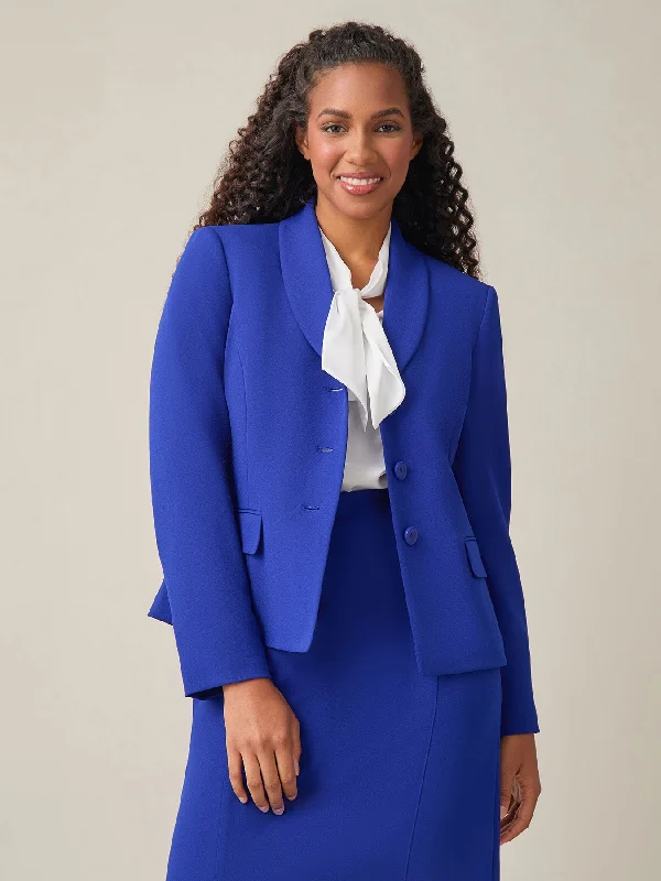 Shawl-Collar Three-Button Jacket, Royal Signature Print Jacket Jacquard Jacket Embroidered Jacket Shawl-Collar Three-Button Jacket, Royal Signature Print Jacket Jacquard Jacket Embroidered Jacket