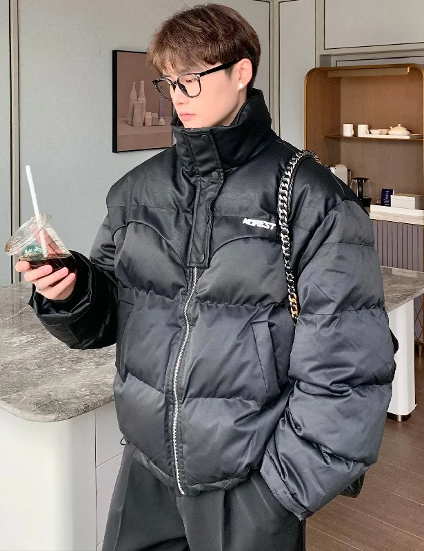 Sheldon Solid Color Zip Up Turtleneck Long Sleeve Puffer Jacket Elasticated Jacket Padded Jacket Insulated Jacket Sheldon Solid Color Zip Up Turtleneck Long Sleeve Puffer Jacket Elasticated Jacket Padded Jacket Insulated Jacket