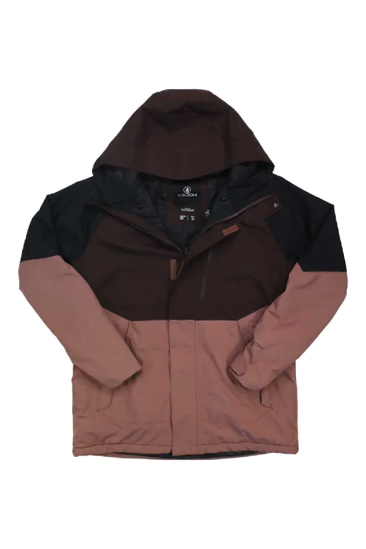 Volcom Womens Aris Insulated Gore Jacket Welt Pockets Slit Pockets Flap Pockets