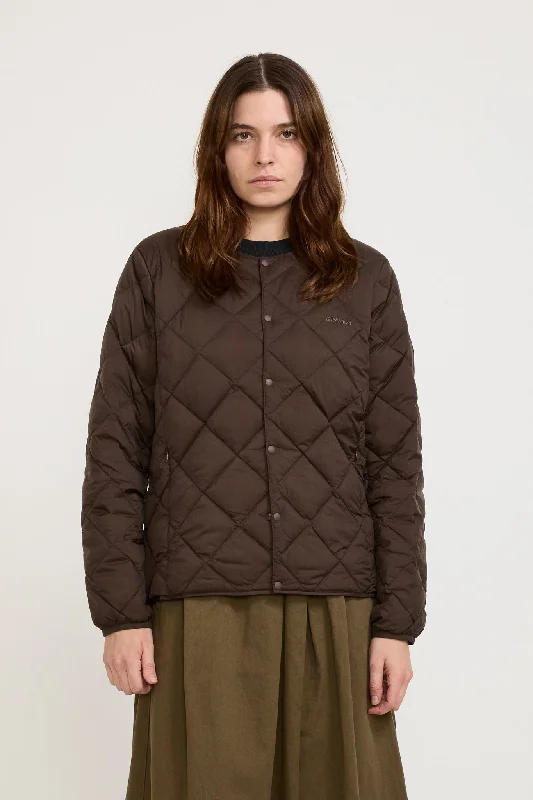 Womens Gramicci x Taion Inner Down Jacket Dark Brown Plaid Jacket Tartan Jacket Houndstooth Jacket Womens Gramicci x Taion Inner Down Jacket Dark Brown Plaid Jacket Tartan Jacket Houndstooth Jacket
