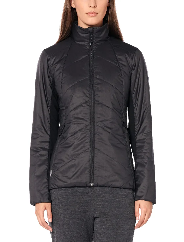 Womens Helix Jacket - Black Satin Jacket Silk Jacket Chiffon Jacket