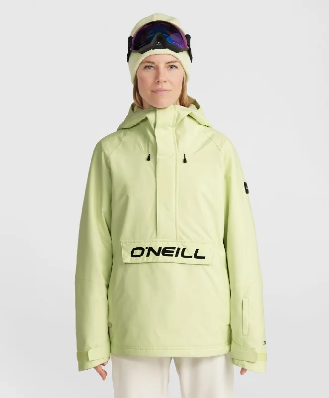 Women's O'Riginals Anorak Snow Jacket - Lime Wash Wool Fabric Cashmere Fabric Tweed Fabric