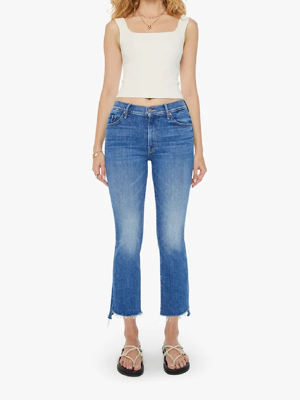 The Insider Crop Fray Jean - Different Strokes Comfortable Dark Wash Jeans