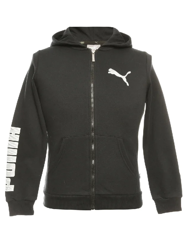 Black Puma Printed Hoodie - S Graphic Hoodie Design Print