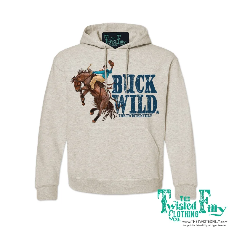 Buck Wild - Adult Hoodie - Assorted Colors Hoodie with Relaxed Fit Easy Casual