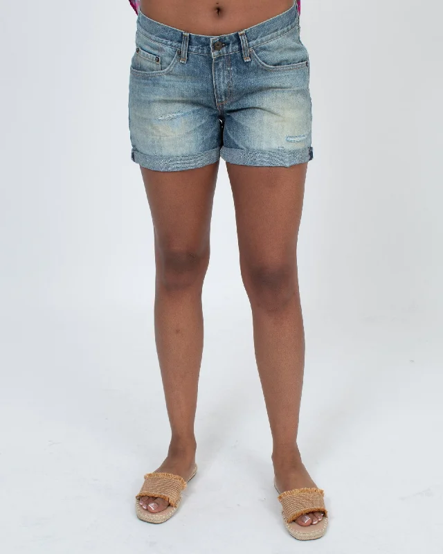 Cuffed Jean Shorts Fashionable Raw Hemmed Jeans