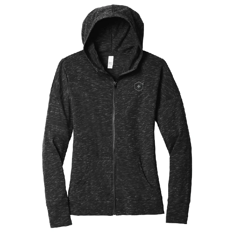 Unisex District  Medal Full Zip Hoodie Hoodie with Double Zipper Versatile Adjustable