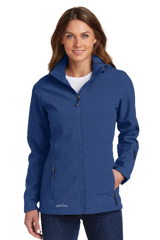 Eddie Bauer Ladies Hooded Soft Shell Parka. EB537 Hoodie with Crew Neck Simple Timeless