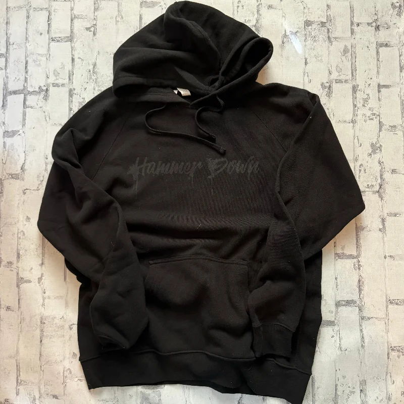 Hammer Down "Spray Paint" Hoodie - Black Hoodie Crop Top Short Trendy