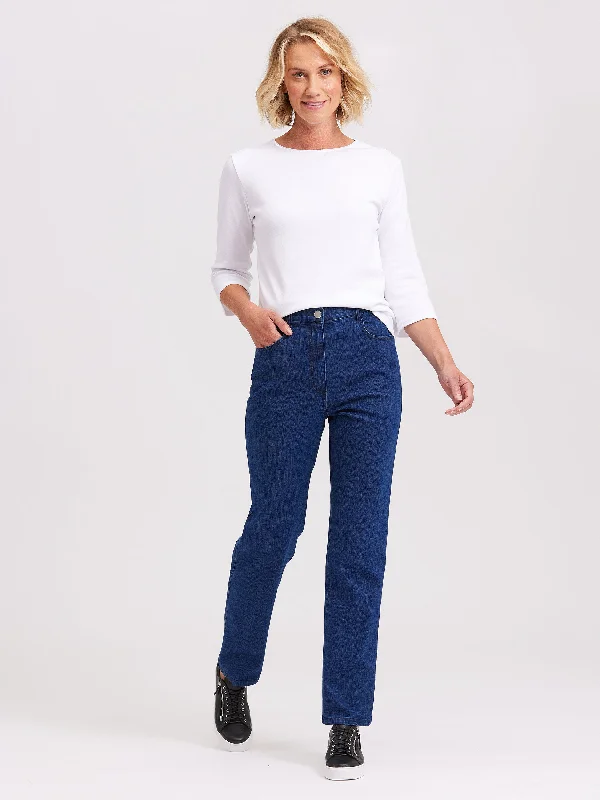 Heritage Denim Full Length Jean Trendy Button-Up High-Waist Jeans