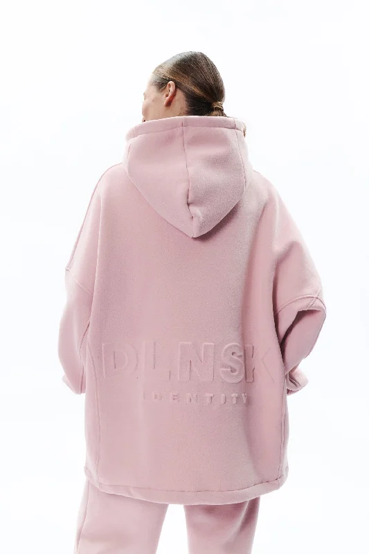 IDENTITY hoodie in MARSHMALLOW PINK Hoodie Crop Top Short Trendy