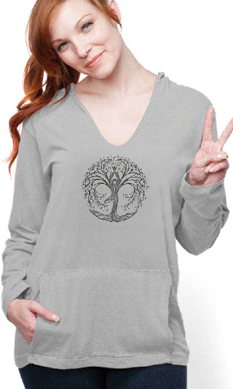 New! Tree Pose on Harmony Hoody 1521-132 Hoodie with Pattern Geometric Abstract