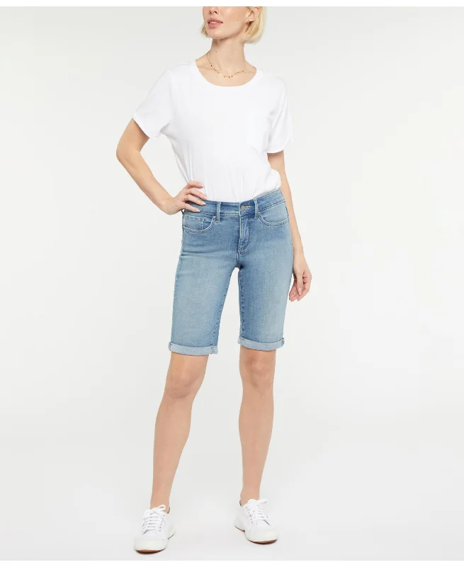 Nydj Roll Cuff Briella Jean Shorts Casual Straight-Leg Jeans