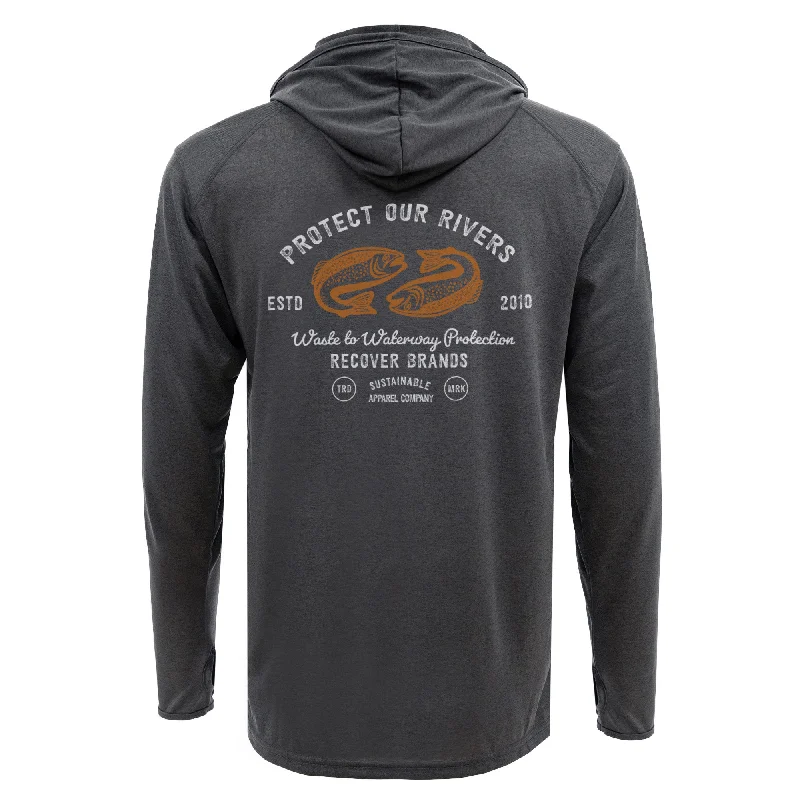 RD4000 - Protect Our Rivers Sun Hoodie Hoodie with Rolled Sleeves Casual Relaxed