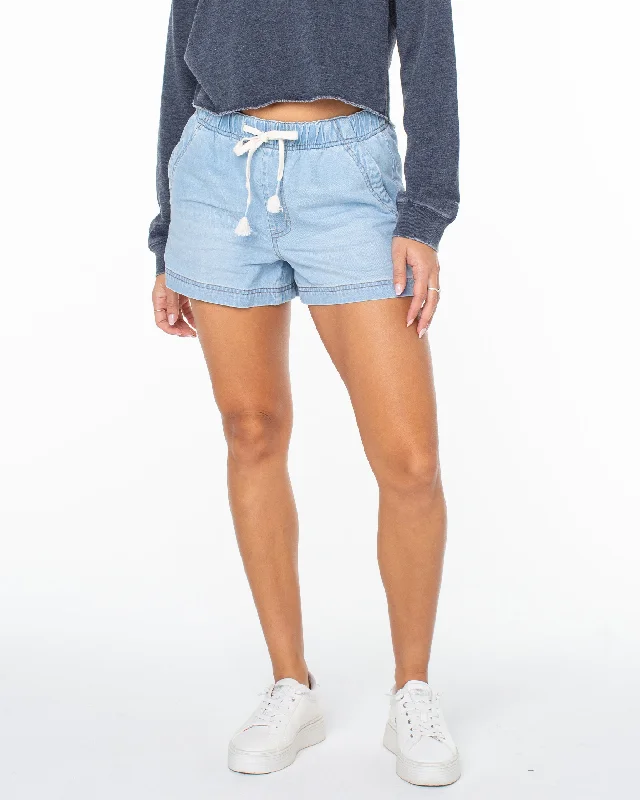 Shorebreak Jean Shorts - Paradise Blue Chic Rolled Cuff Denim Jeans