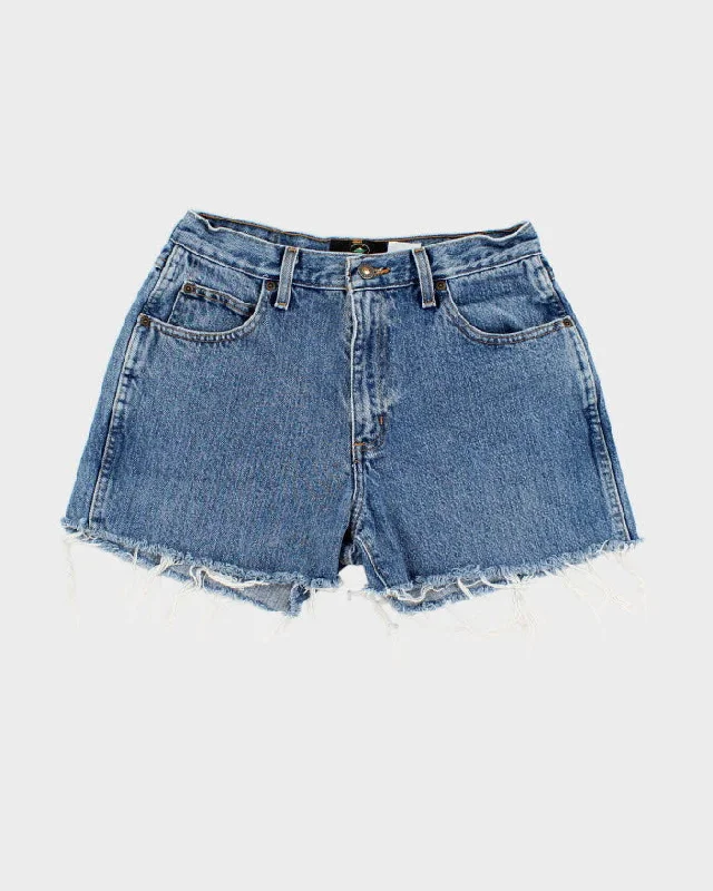 Vintage Women's Cut Off Jean Shorts - W26 Comfortable Drawstring Waist Jeans